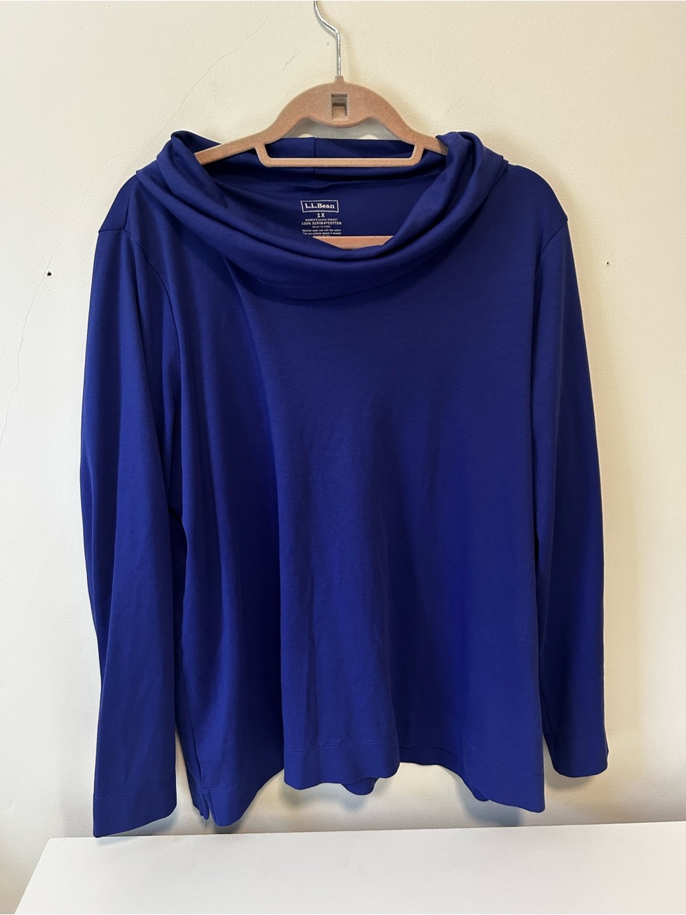 L.L. Bean Women's Cowl Neck Long-Sleeve Sweater - Royal Blue